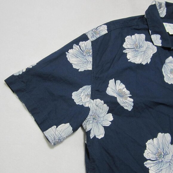 American Eagle Hawaiian Tropical Shirt Men's Size Large Blue Cotton Viscose SS - Picture 6 of 11